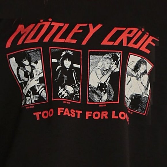 Motley Crue Too Fast For Love metal rock Official Slash l/s Top XL NWT - Picture 2 of 3